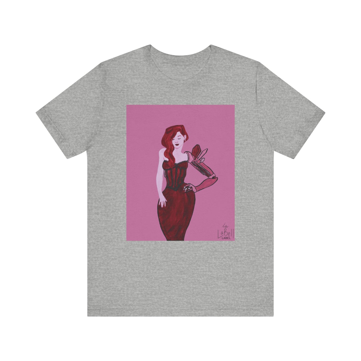 "The MODels" - Alizarin Crimson Female MODel - Unisex Jersey Short Sleeve Tee