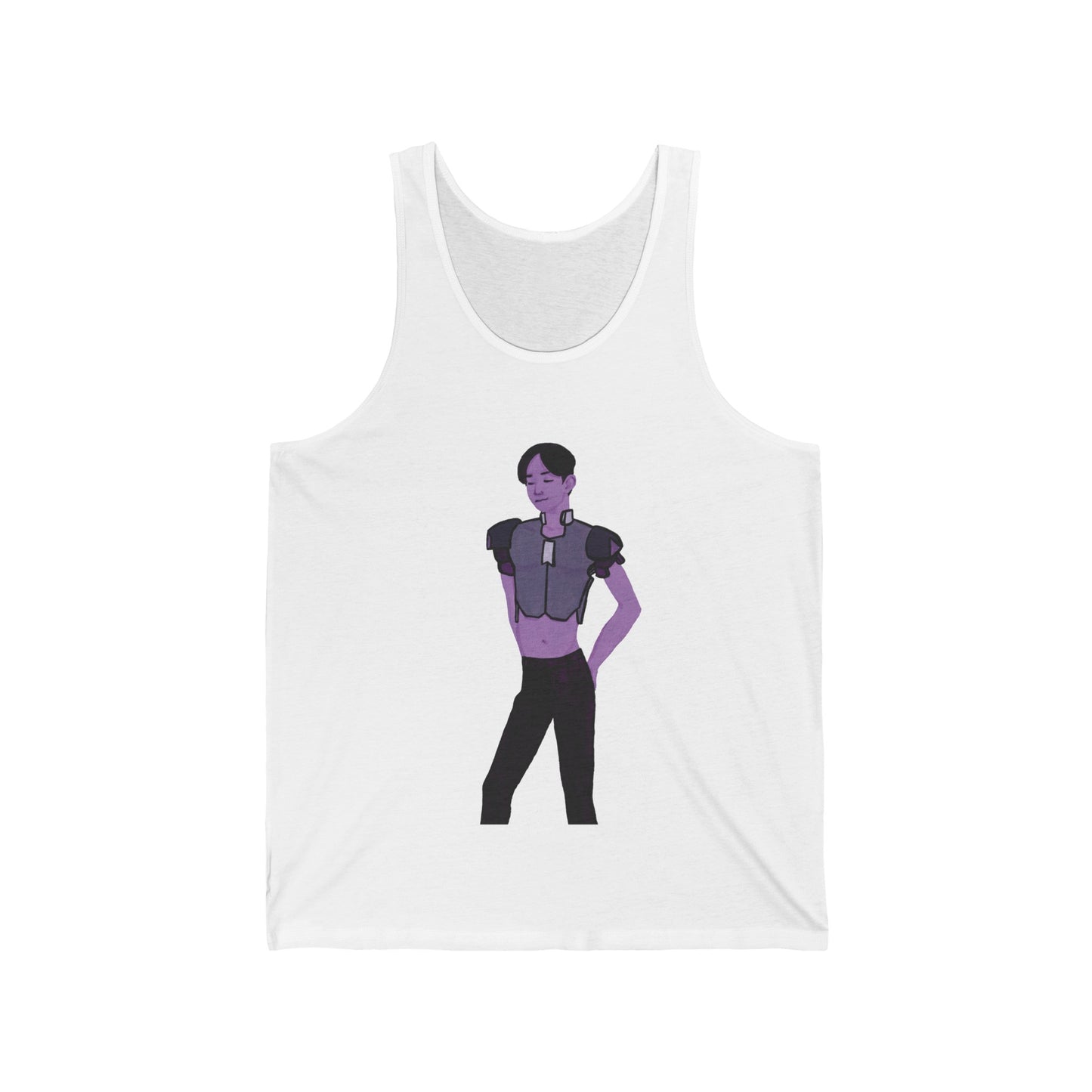 "The MODels" - Permanent Violet Dark Male MODel - Standalone Figure - Unisex Jersey Tank