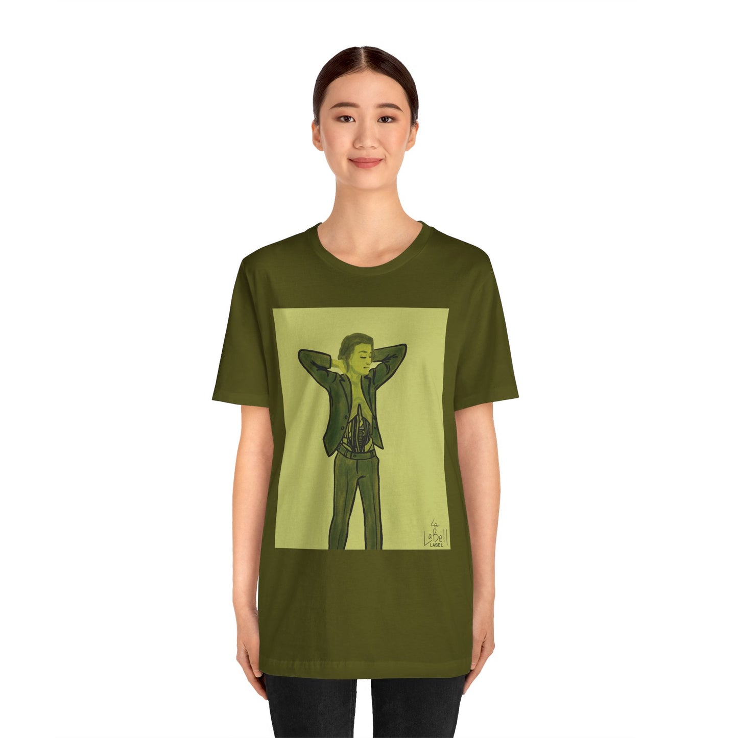 "The MODels" - Green Gold Male MODel - Unisex Jersey Short Sleeve Tee