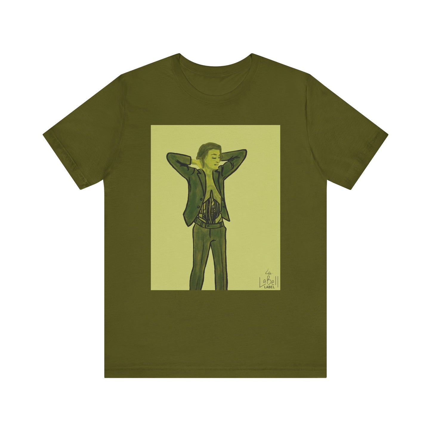 "The MODels" - Green Gold Male MODel - Unisex Jersey Short Sleeve Tee