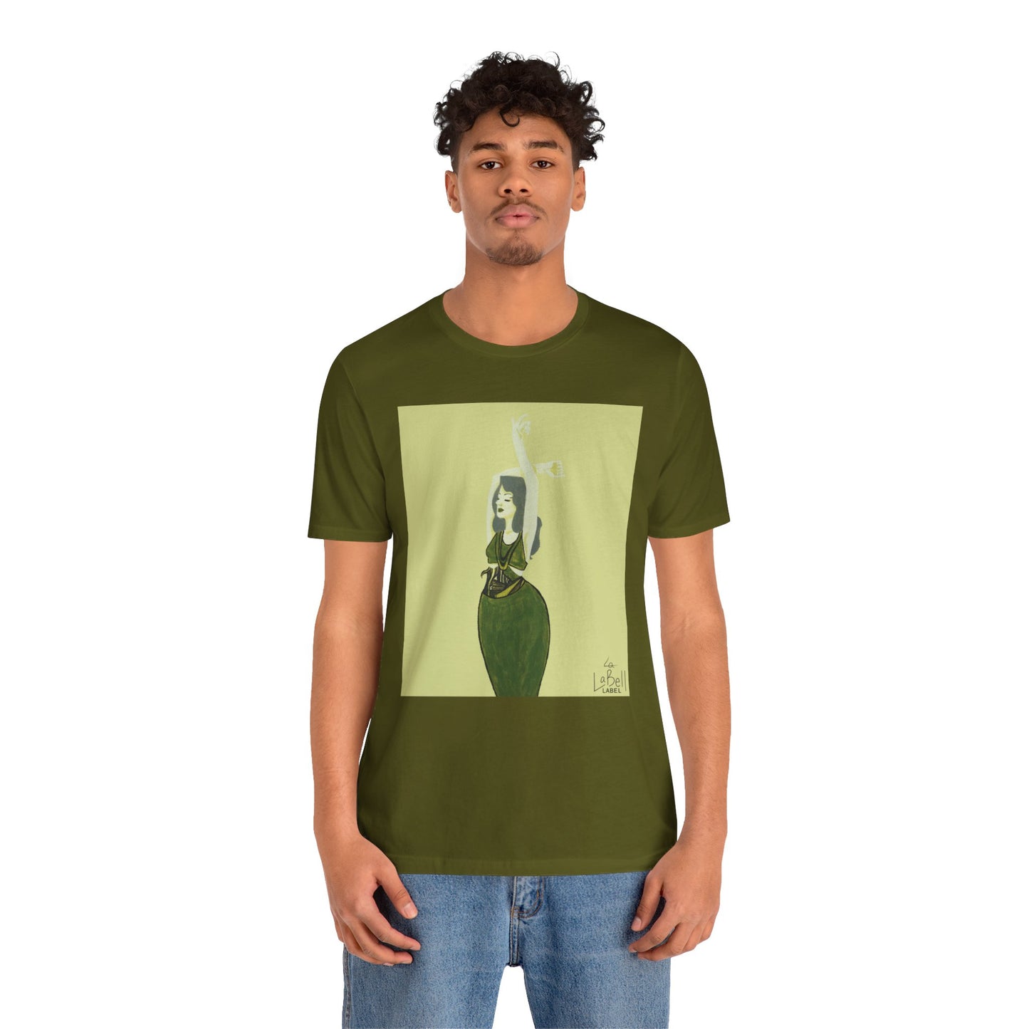 "The MODels" - Green Gold Female MODel - Unisex Jersey Short Sleeve Tee