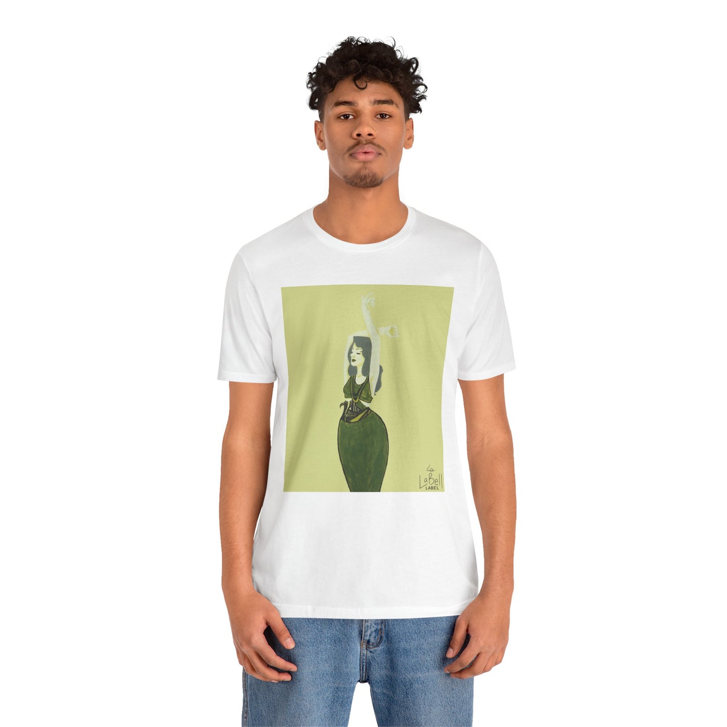 "The MODels" - Green Gold Female MODel - Unisex Jersey Short Sleeve Tee