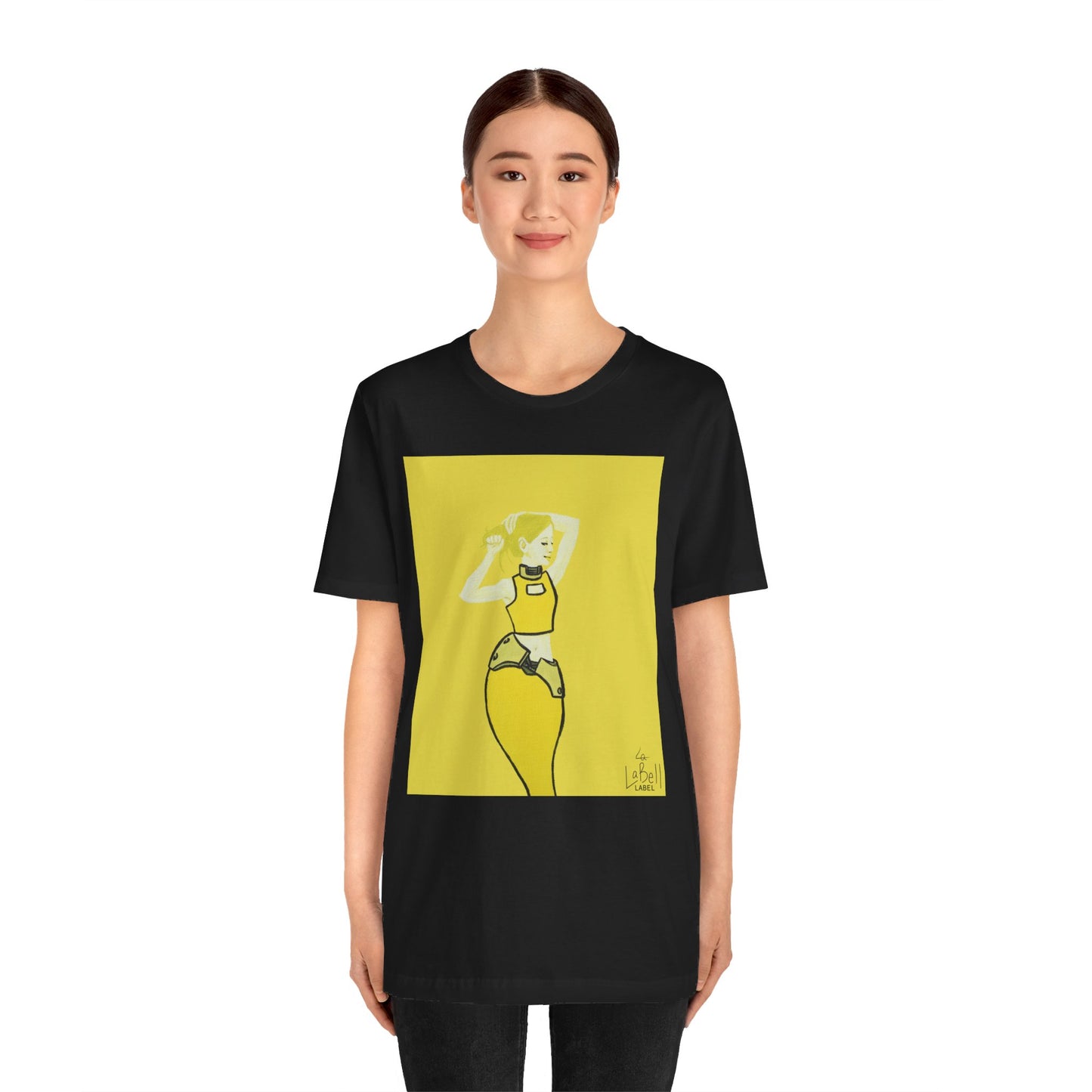 "The MODels" - C.P. Cadmium Yellow Female MODel - Unisex Jersey Short Sleeve Tee