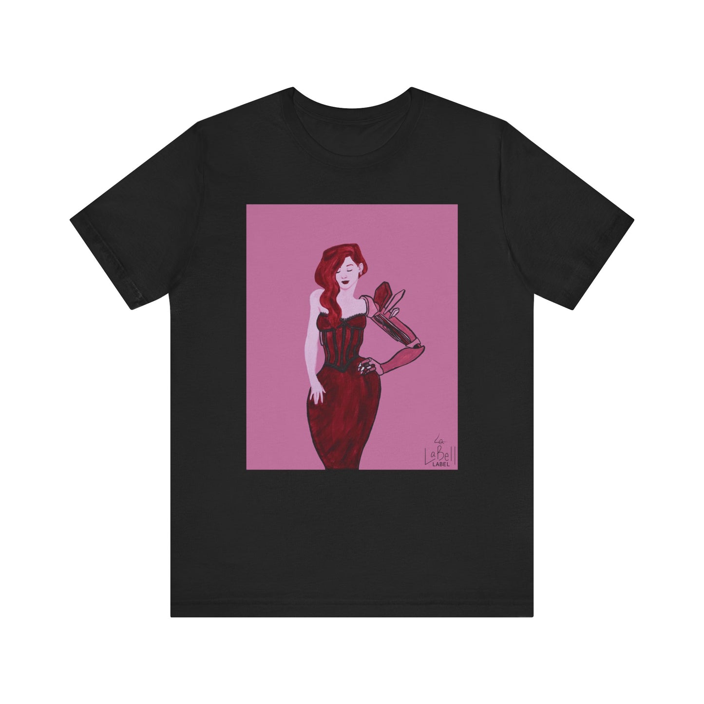 "The MODels" - Alizarin Crimson Female MODel - Unisex Jersey Short Sleeve Tee