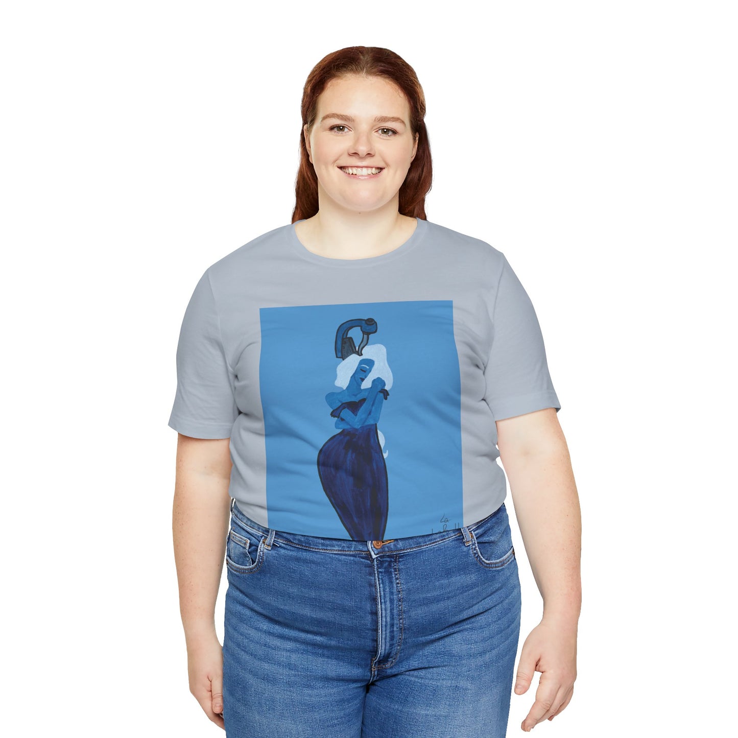 "The MODels" - Prussian Blue Female MODel - Unisex Jersey Short Sleeve Tee