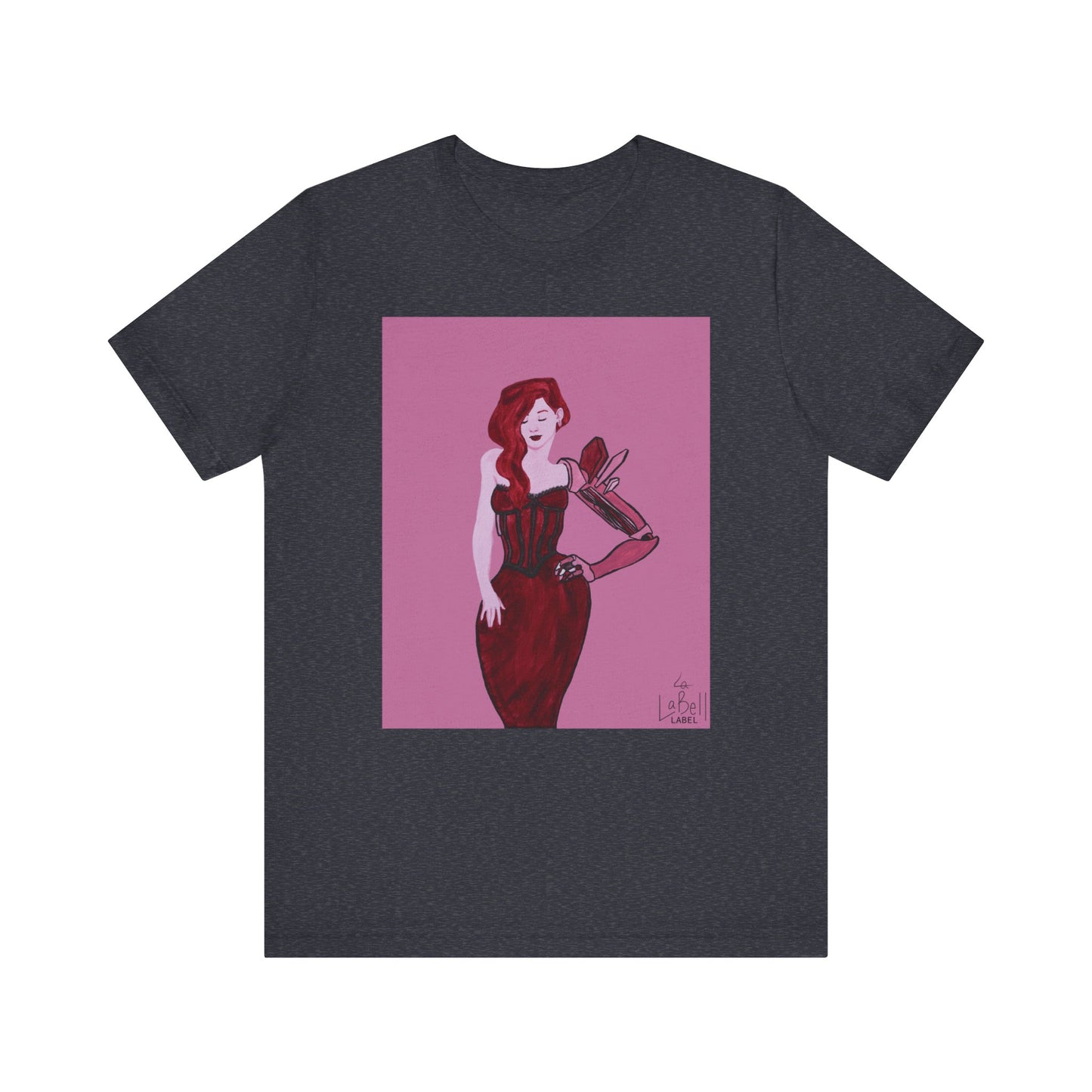 "The MODels" - Alizarin Crimson Female MODel - Unisex Jersey Short Sleeve Tee