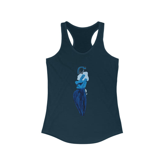 "The MODels" - Prussian Blue Female - Standalone Figure - Women's Ideal Racerback Tank