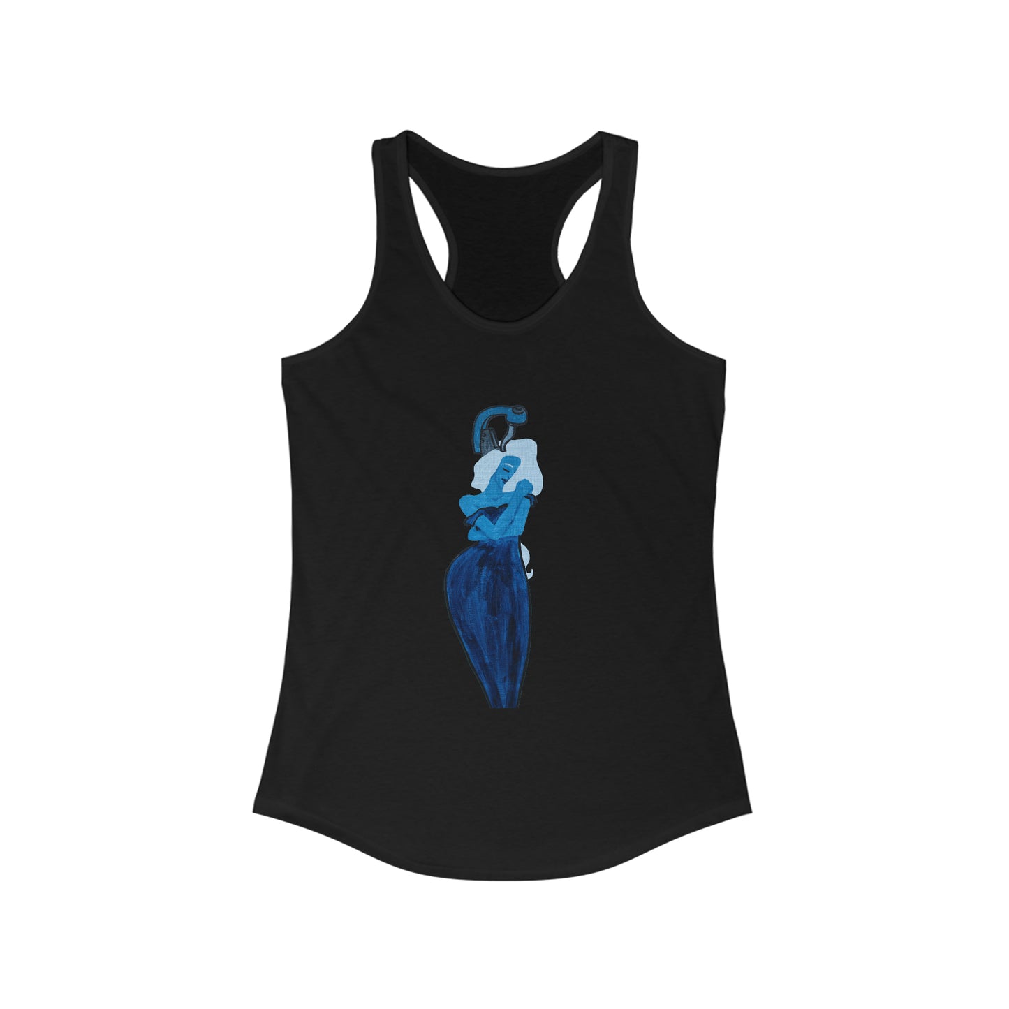 "The MODels" - Prussian Blue Female - Standalone Figure - Women's Ideal Racerback Tank