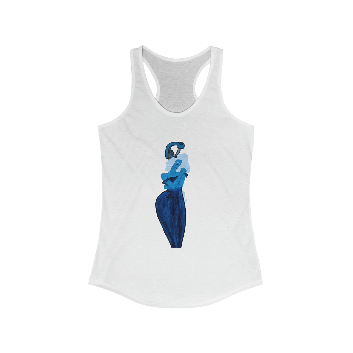 "The MODels" - Prussian Blue Female - Standalone Figure - Women's Ideal Racerback Tank