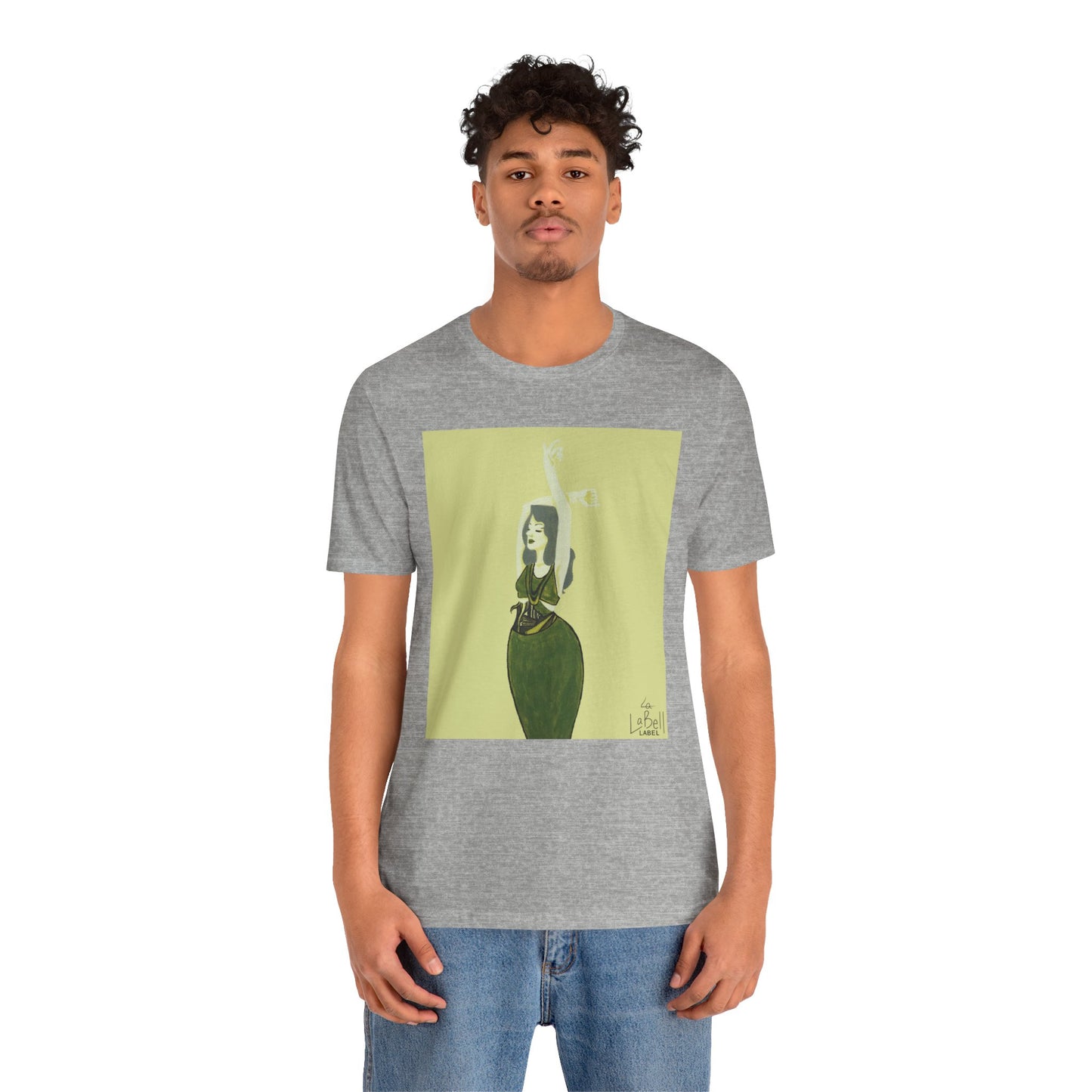 "The MODels" - Green Gold Female MODel - Unisex Jersey Short Sleeve Tee