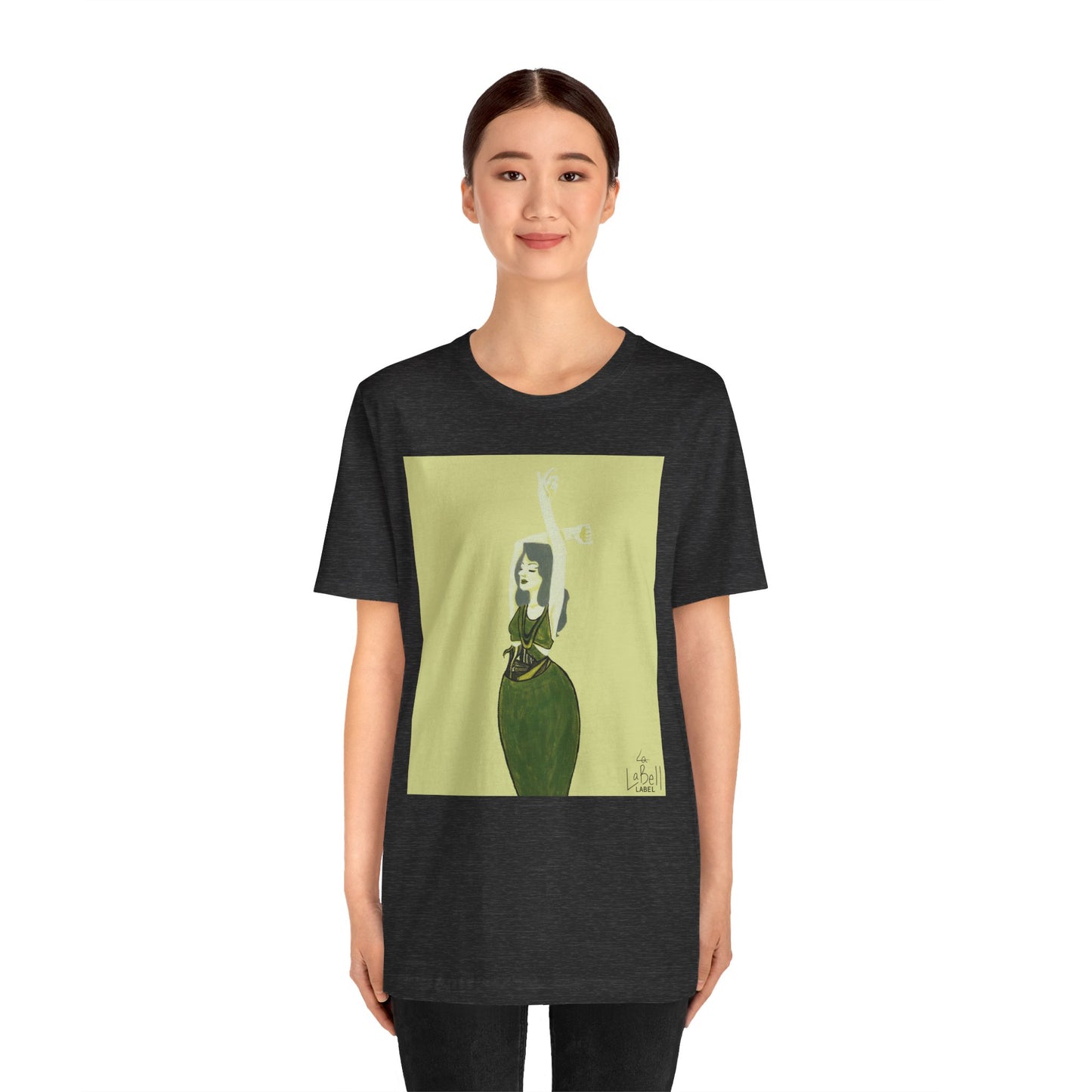 "The MODels" - Green Gold Female MODel - Unisex Jersey Short Sleeve Tee