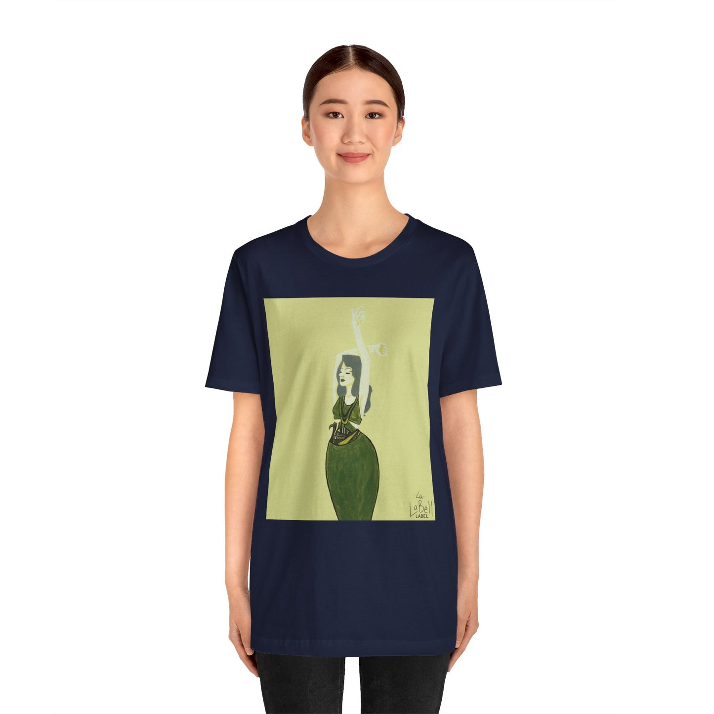 "The MODels" - Green Gold Female MODel - Unisex Jersey Short Sleeve Tee