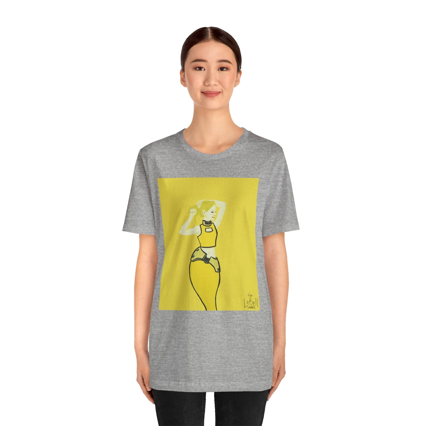 "The MODels" - C.P. Cadmium Yellow Female MODel - Unisex Jersey Short Sleeve Tee