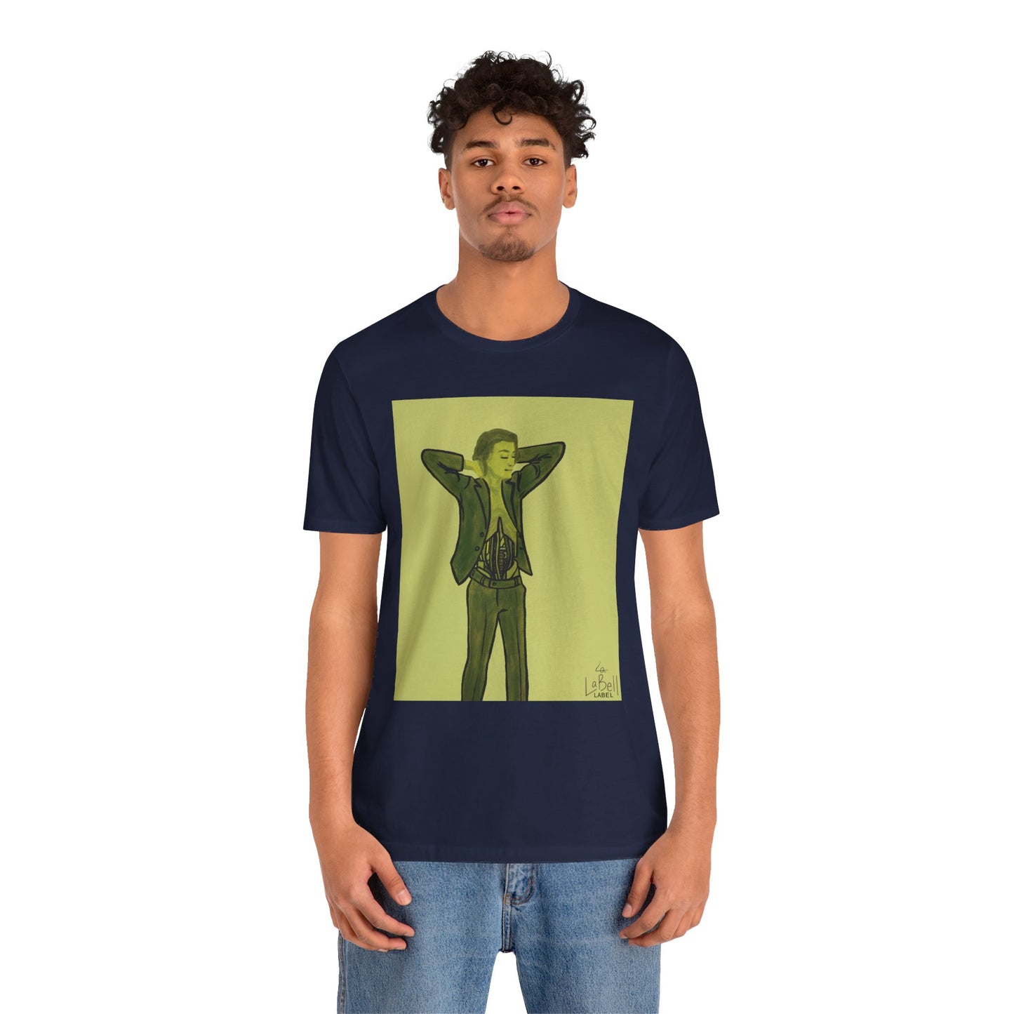 "The MODels" - Green Gold Male MODel - Unisex Jersey Short Sleeve Tee