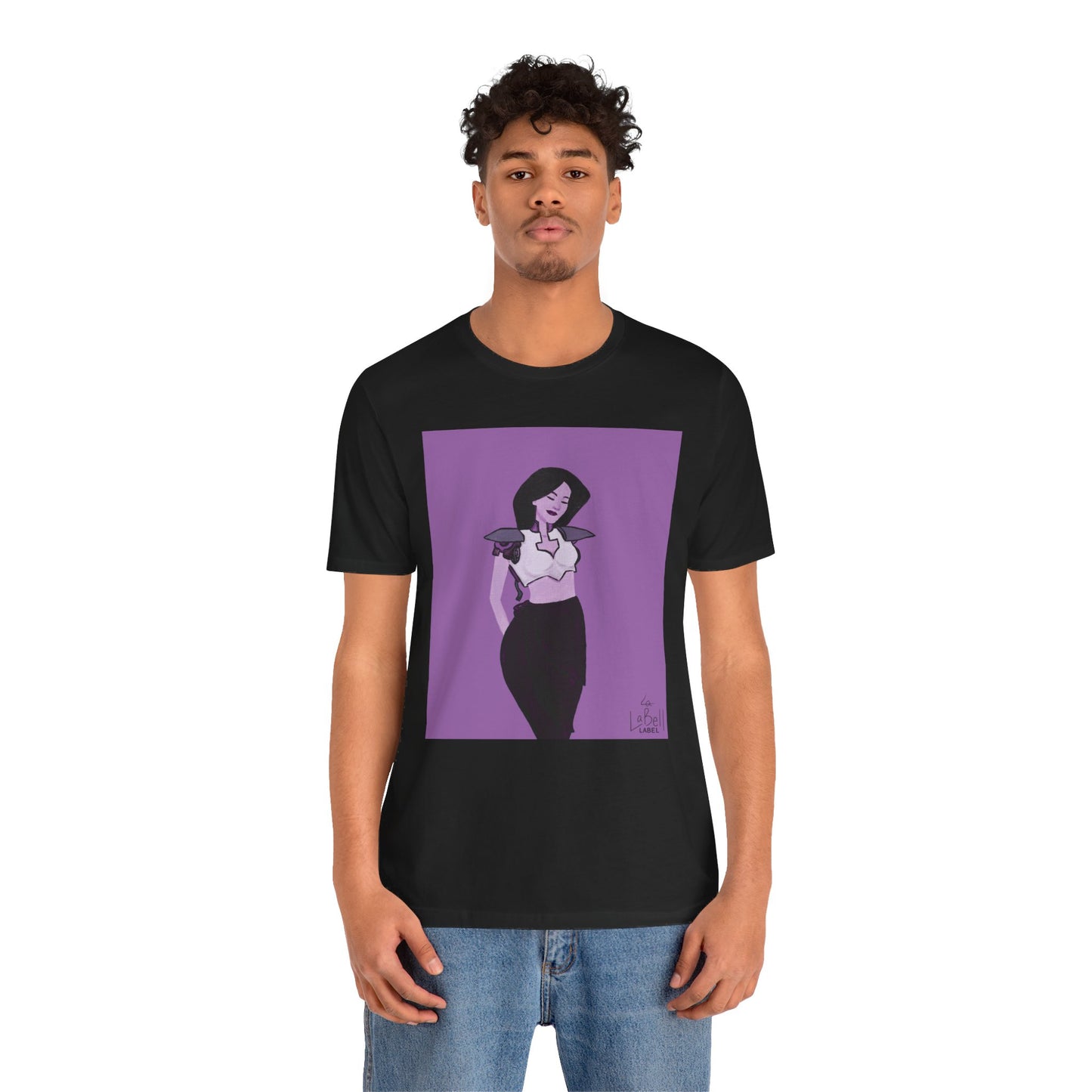 "The MODels" - Permanent Violet Dark Female MODel - Unisex Jersey Short Sleeve Tee