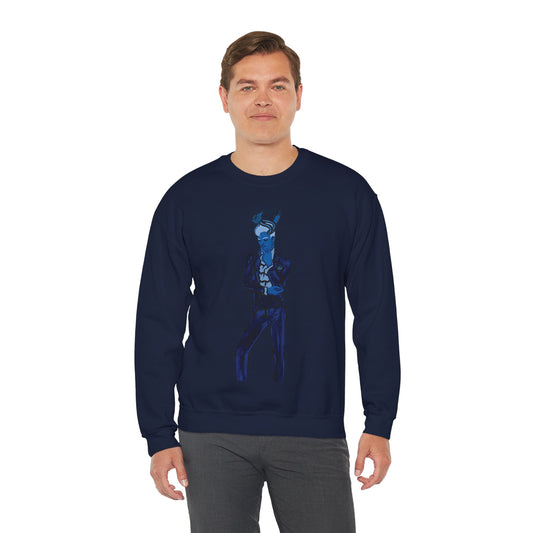 "The MODels" - Prussian Blue Male MODel - Standalone Figure - Unisex Crewneck Sweatshirt