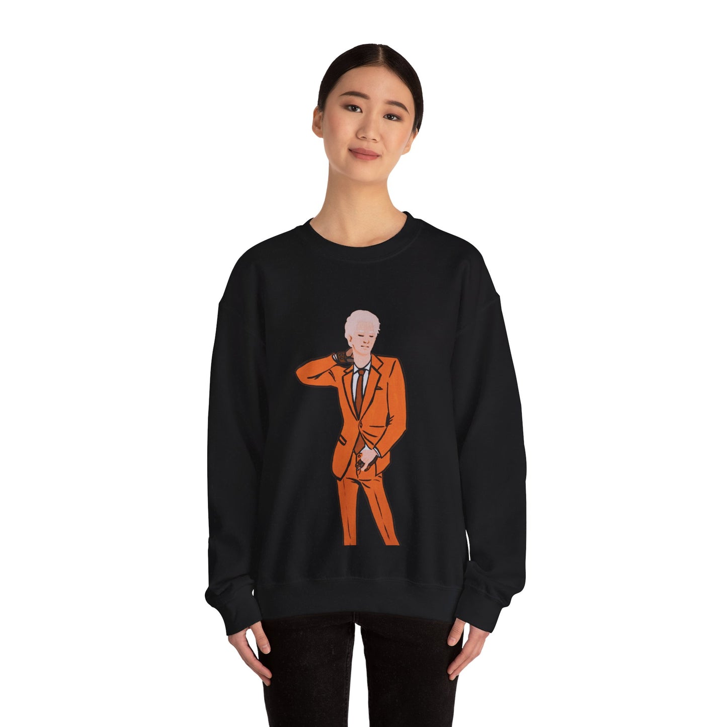 "The MODels" - C.P. Cadmium Orange Male MODel - Standalone Figure - Unisex Crewneck Sweatshirt