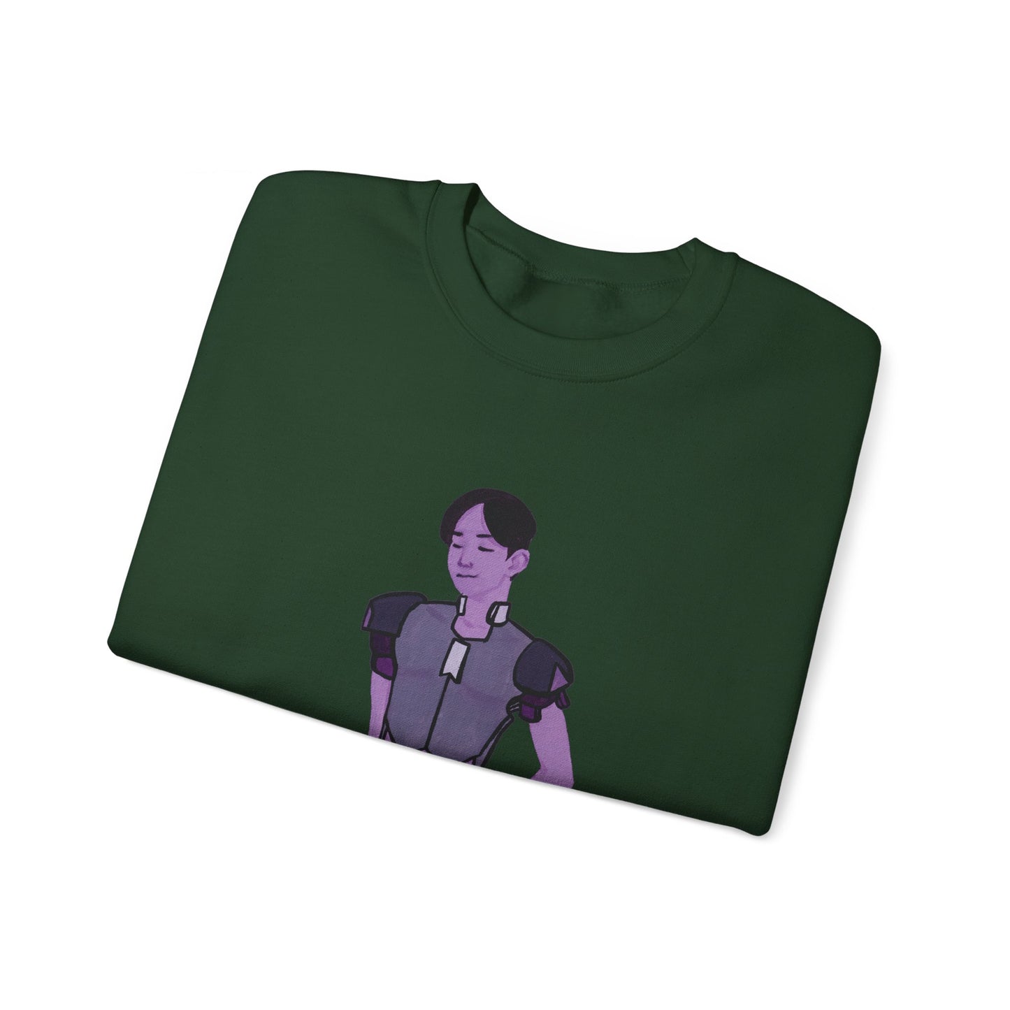 "The MODels" - Permanent Violet Dark Male MODel - Standalone Figure - Unisex Crewneck Sweatshirt