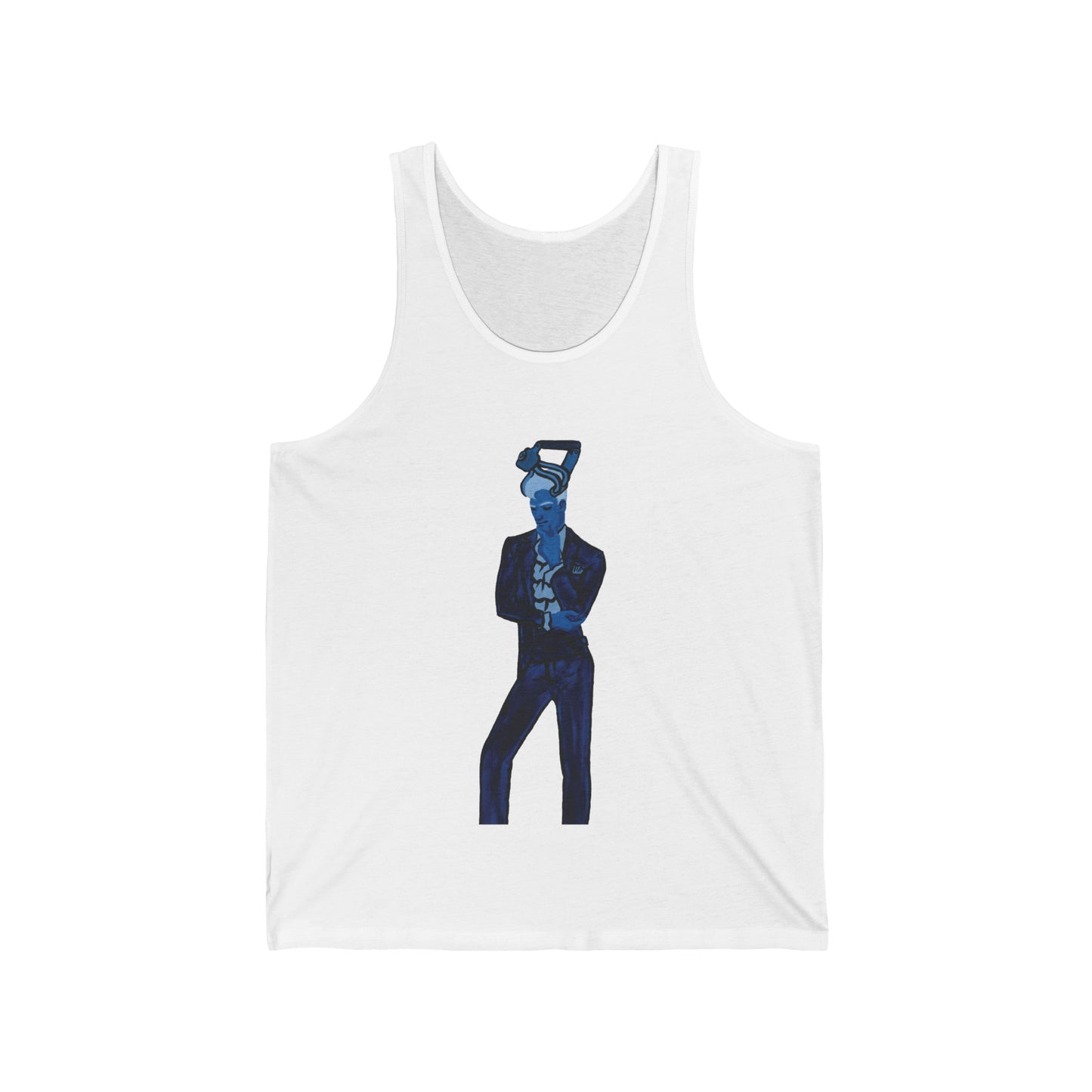 "The MODels" - Prussian Blue Male MODel - Standalone Figure - Unisex Jersey Tank