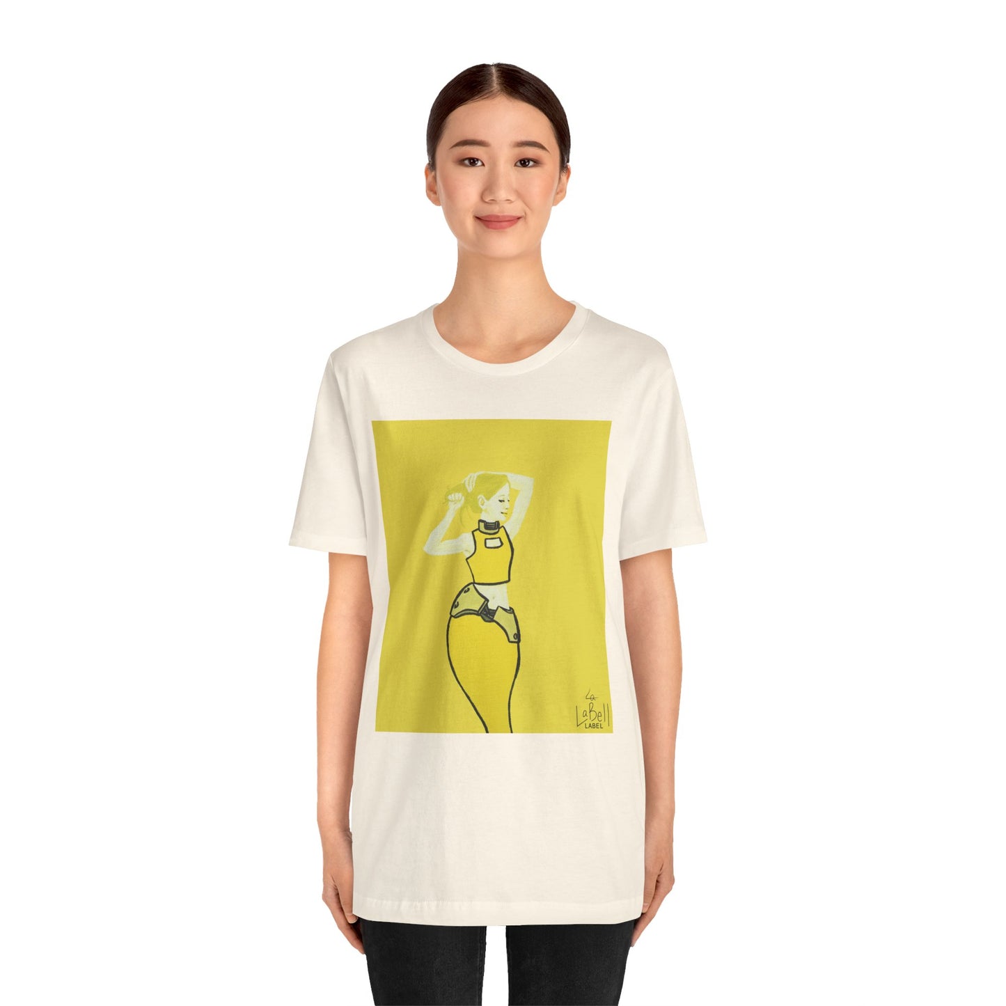 "The MODels" - C.P. Cadmium Yellow Female MODel - Unisex Jersey Short Sleeve Tee