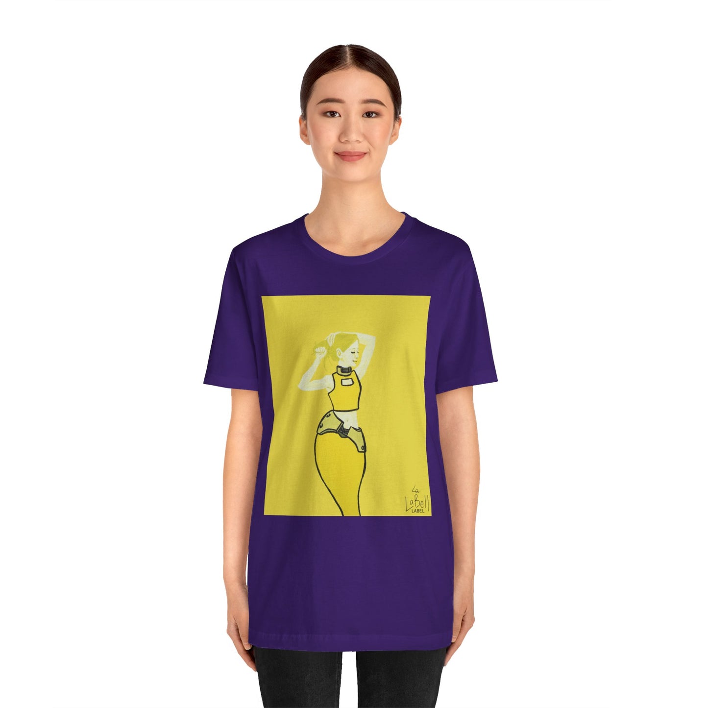 "The MODels" - C.P. Cadmium Yellow Female MODel - Unisex Jersey Short Sleeve Tee