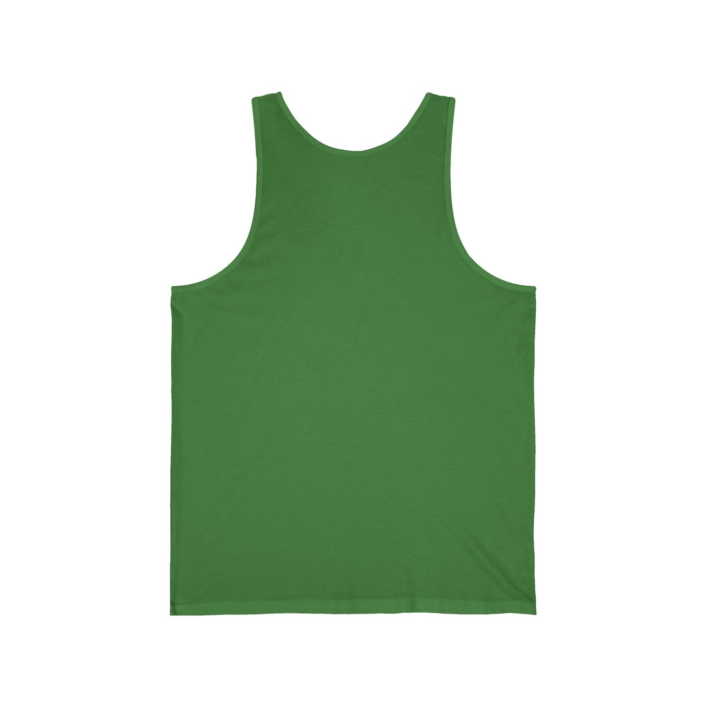 "The MODels" - Green Gold Male MODel - with Solid Background - Unisex Jersey Tank