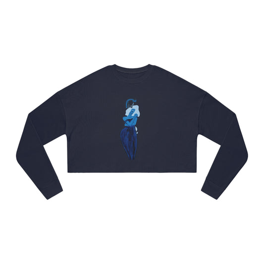 "The MODels" - Prussian Blue Female - Standalone Figure - Women's Cropped Sweatshirt