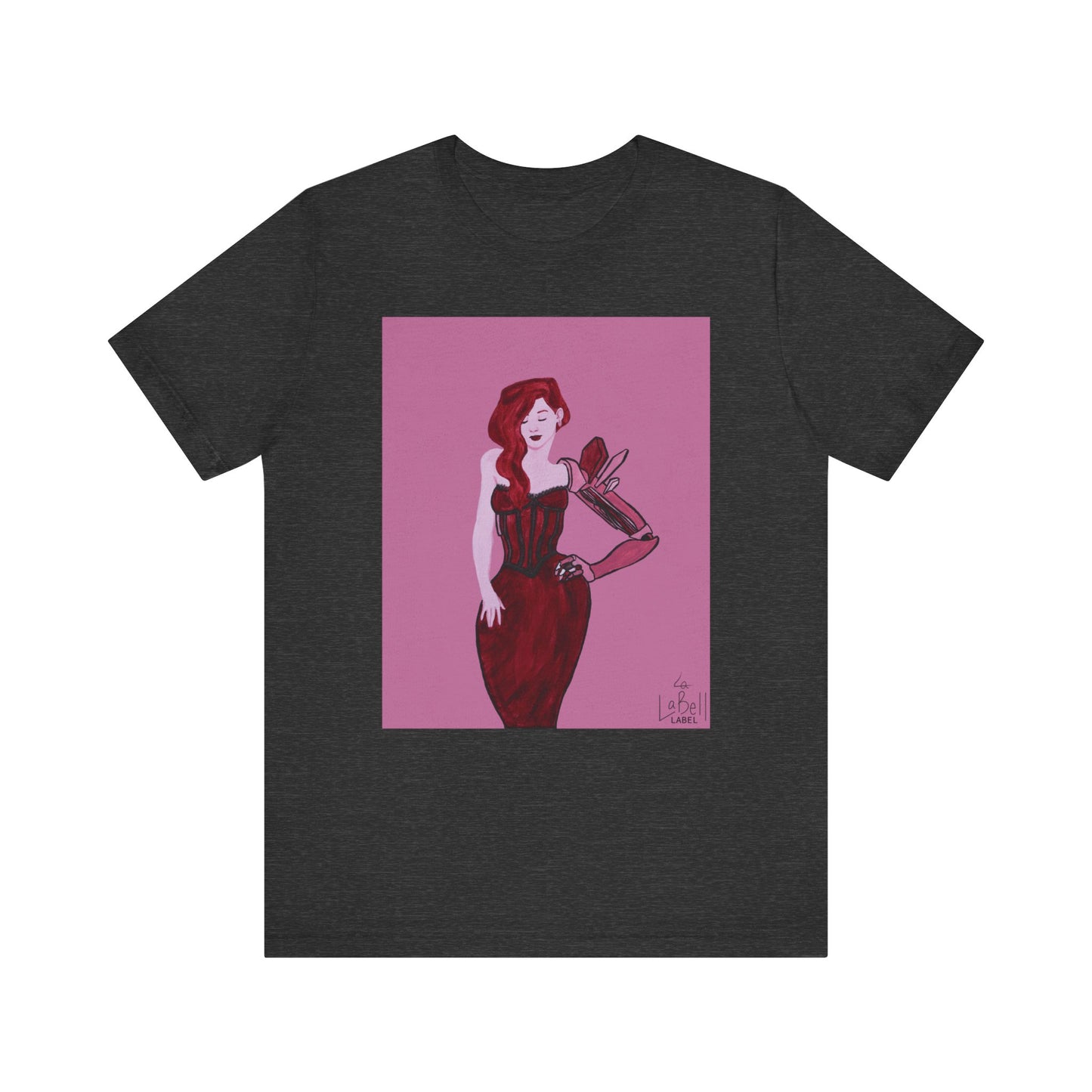 "The MODels" - Alizarin Crimson Female MODel - Unisex Jersey Short Sleeve Tee