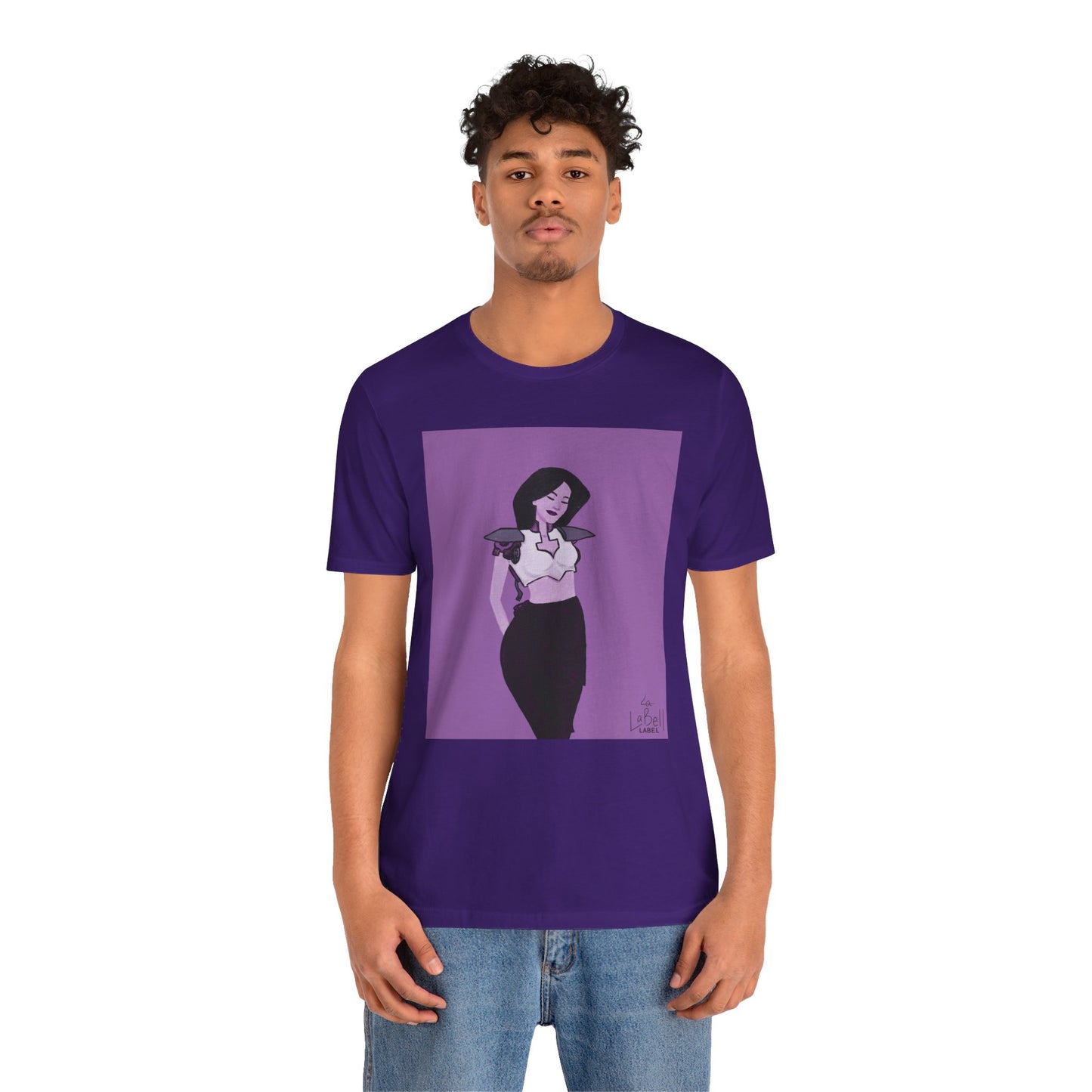 "The MODels" - Permanent Violet Dark Female MODel - Unisex Jersey Short Sleeve Tee