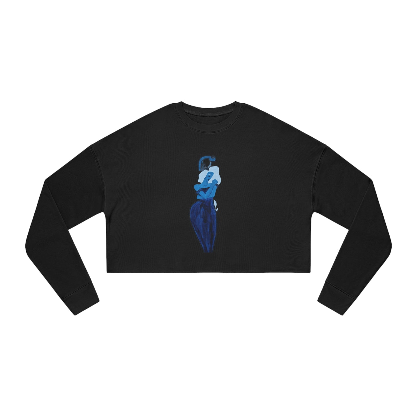 "The MODels" - Prussian Blue Female - Standalone Figure - Women's Cropped Sweatshirt