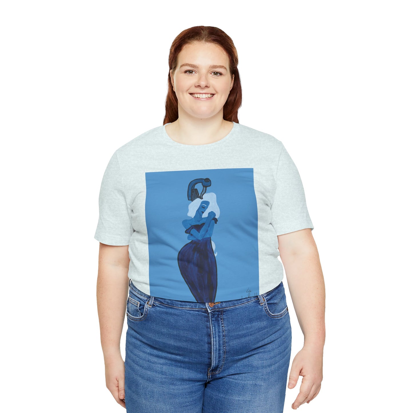 "The MODels" - Prussian Blue Female MODel - Unisex Jersey Short Sleeve Tee