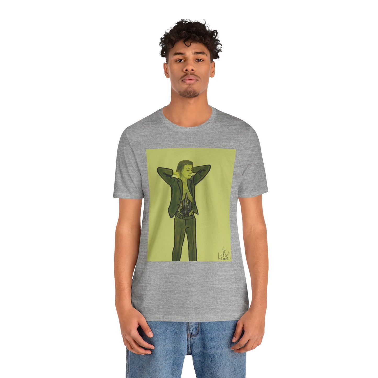 "The MODels" - Green Gold Male MODel - Unisex Jersey Short Sleeve Tee