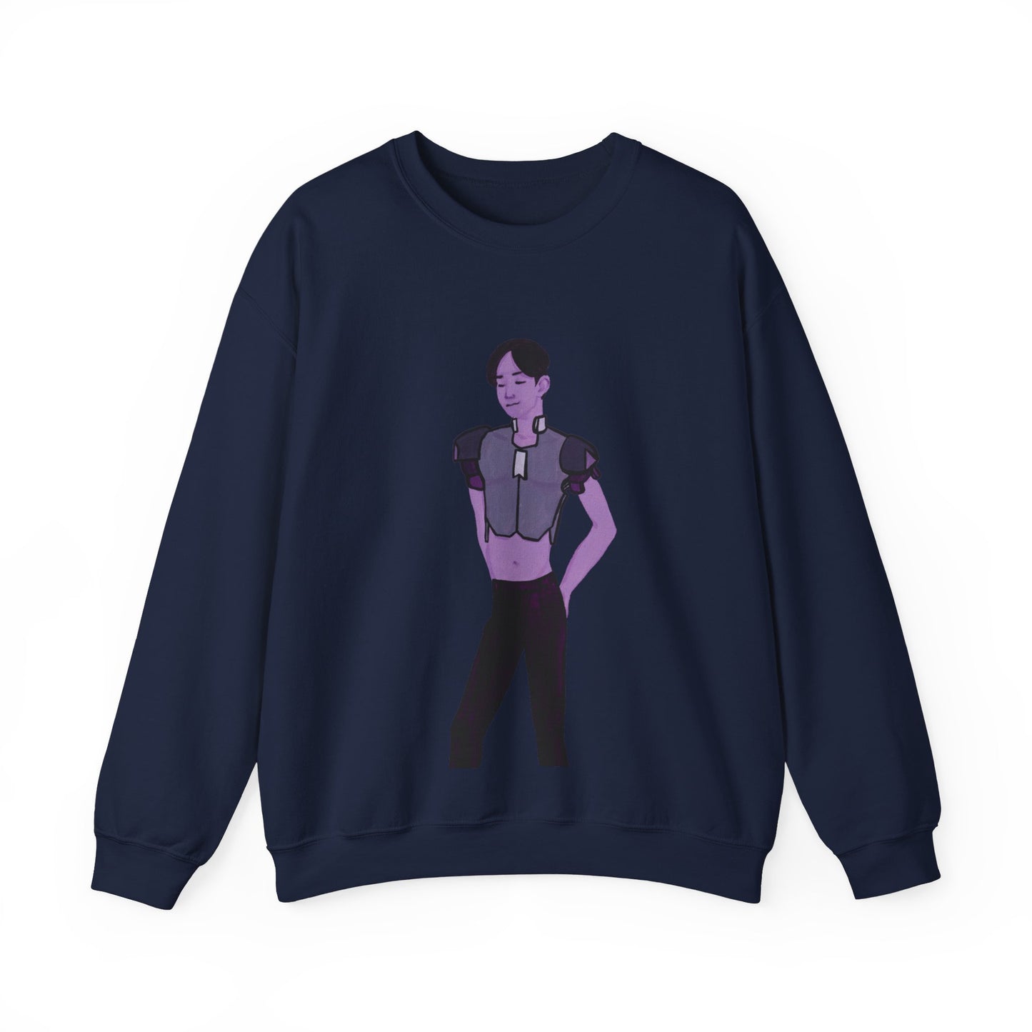 "The MODels" - Permanent Violet Dark Male MODel - Standalone Figure - Unisex Crewneck Sweatshirt