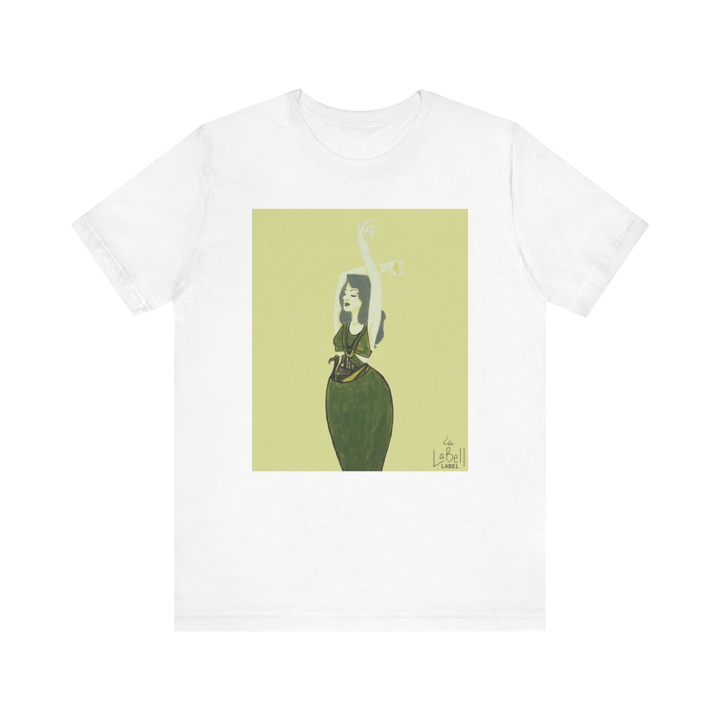 "The MODels" - Green Gold Female MODel - Unisex Jersey Short Sleeve Tee