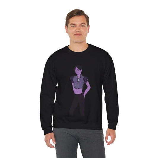 "The MODels" - Permanent Violet Dark Male MODel - Standalone Figure - Unisex Crewneck Sweatshirt