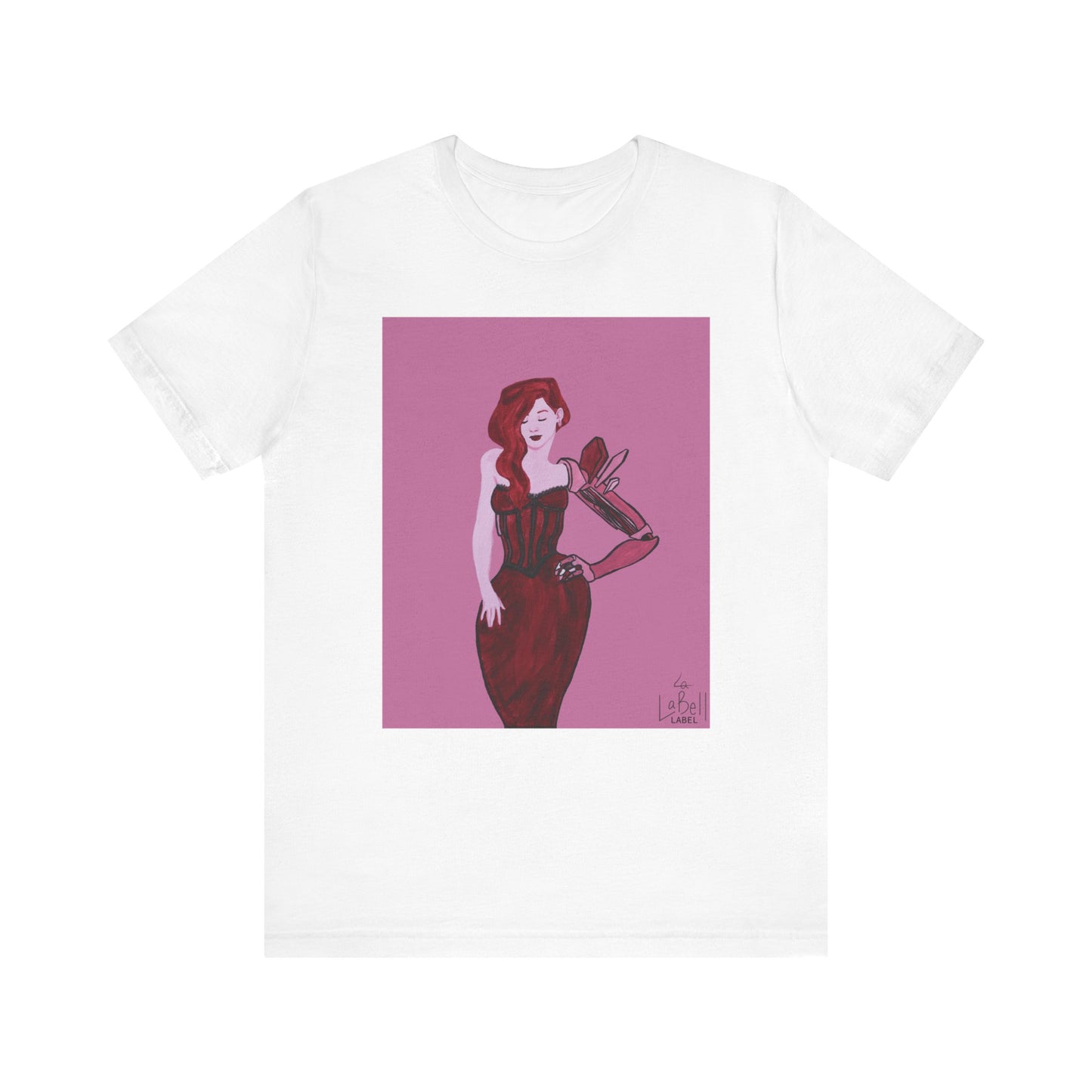 "The MODels" - Alizarin Crimson Female MODel - Unisex Jersey Short Sleeve Tee