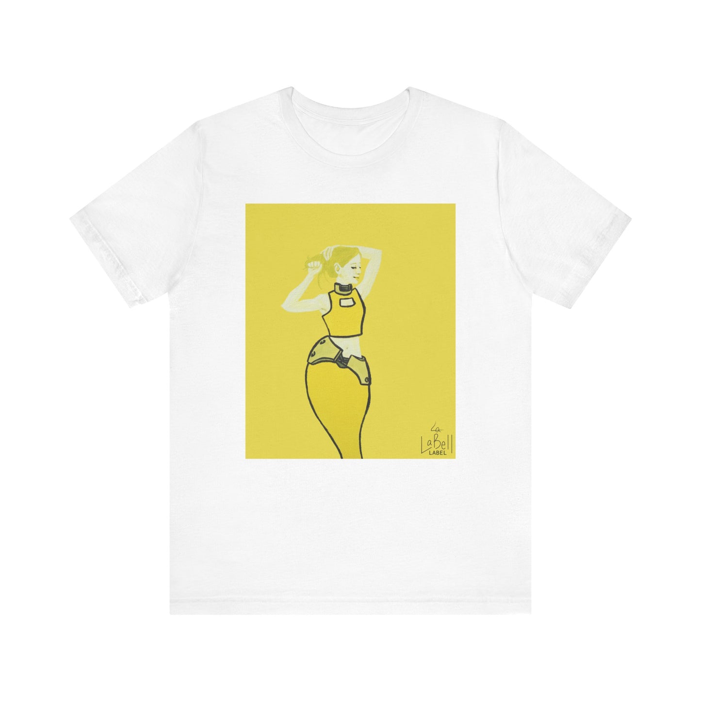 "The MODels" - C.P. Cadmium Yellow Female MODel - Unisex Jersey Short Sleeve Tee