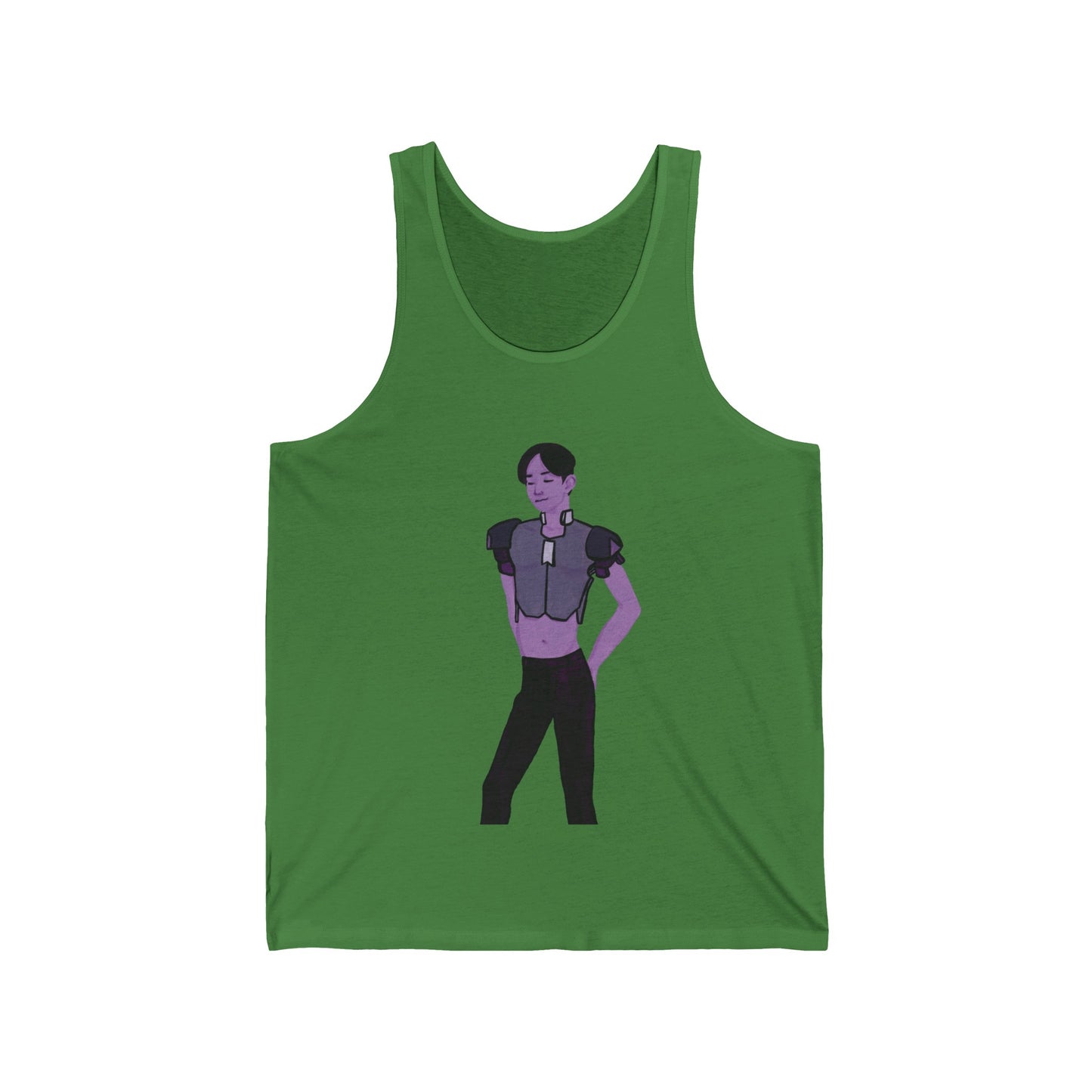 "The MODels" - Permanent Violet Dark Male MODel - Standalone Figure - Unisex Jersey Tank