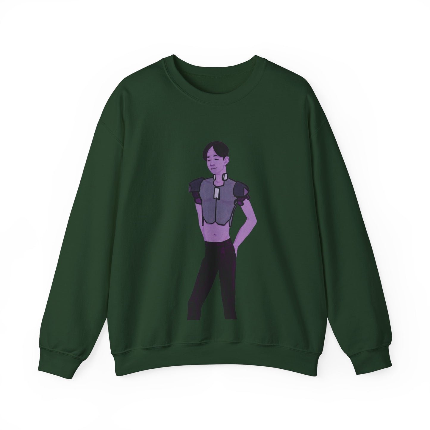 "The MODels" - Permanent Violet Dark Male MODel - Standalone Figure - Unisex Crewneck Sweatshirt