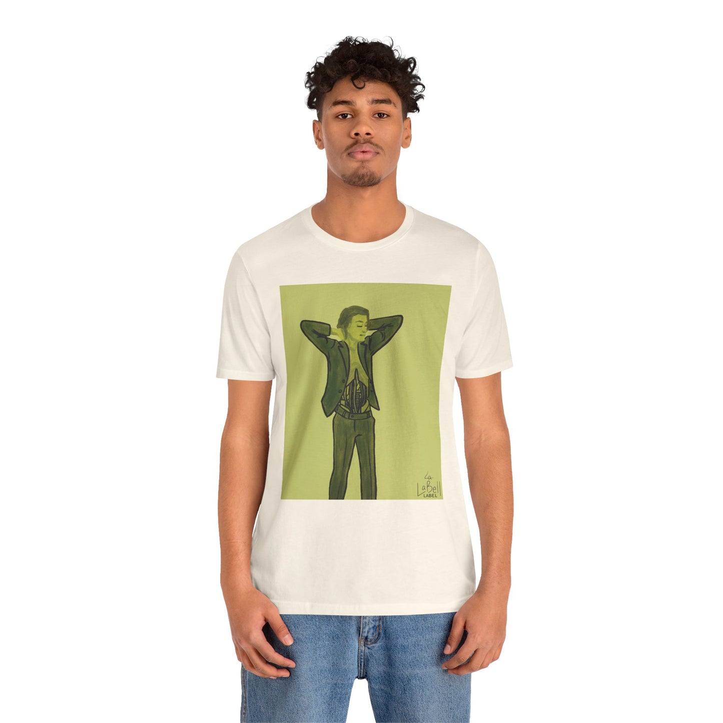 "The MODels" - Green Gold Male MODel - Unisex Jersey Short Sleeve Tee