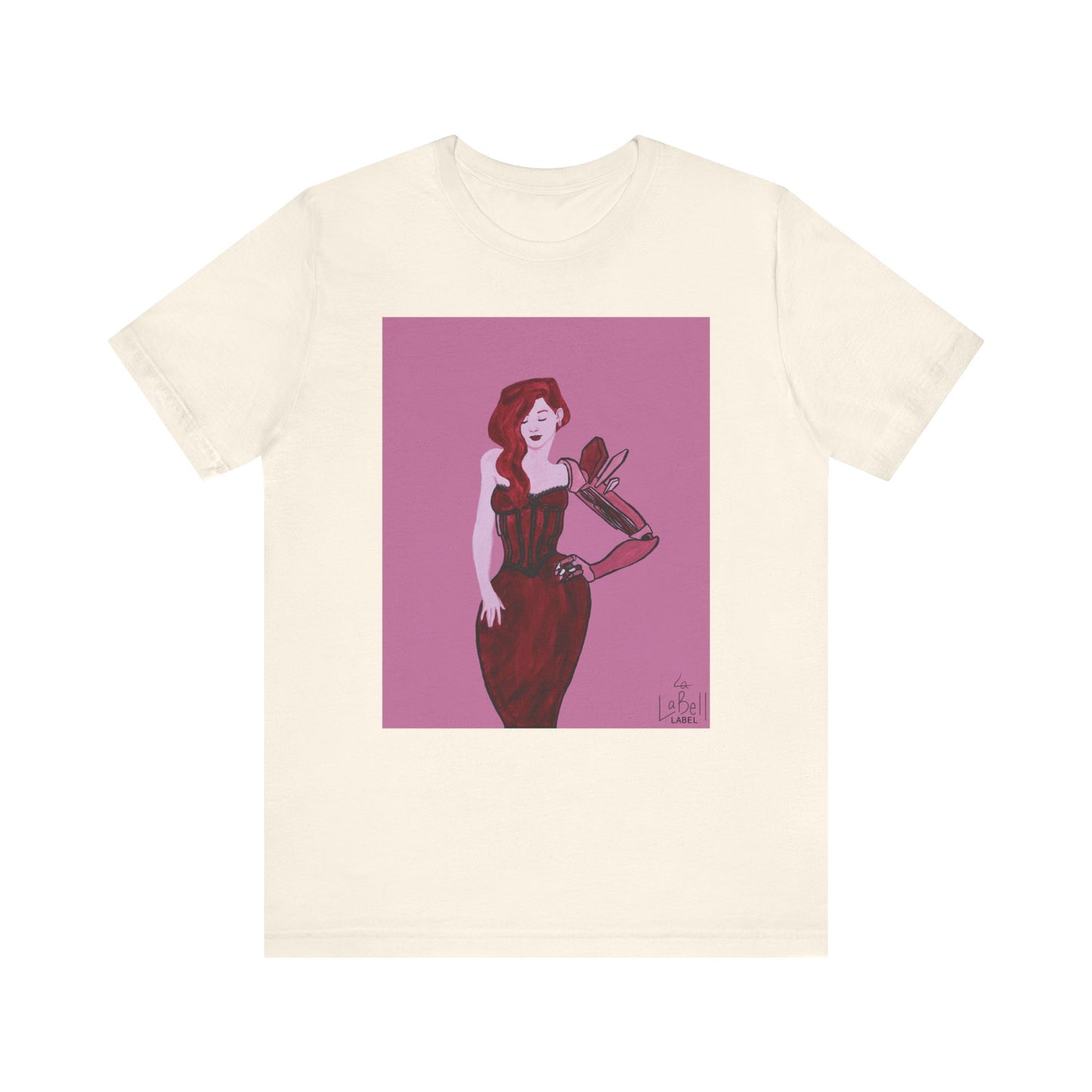 "The MODels" - Alizarin Crimson Female MODel - Unisex Jersey Short Sleeve Tee