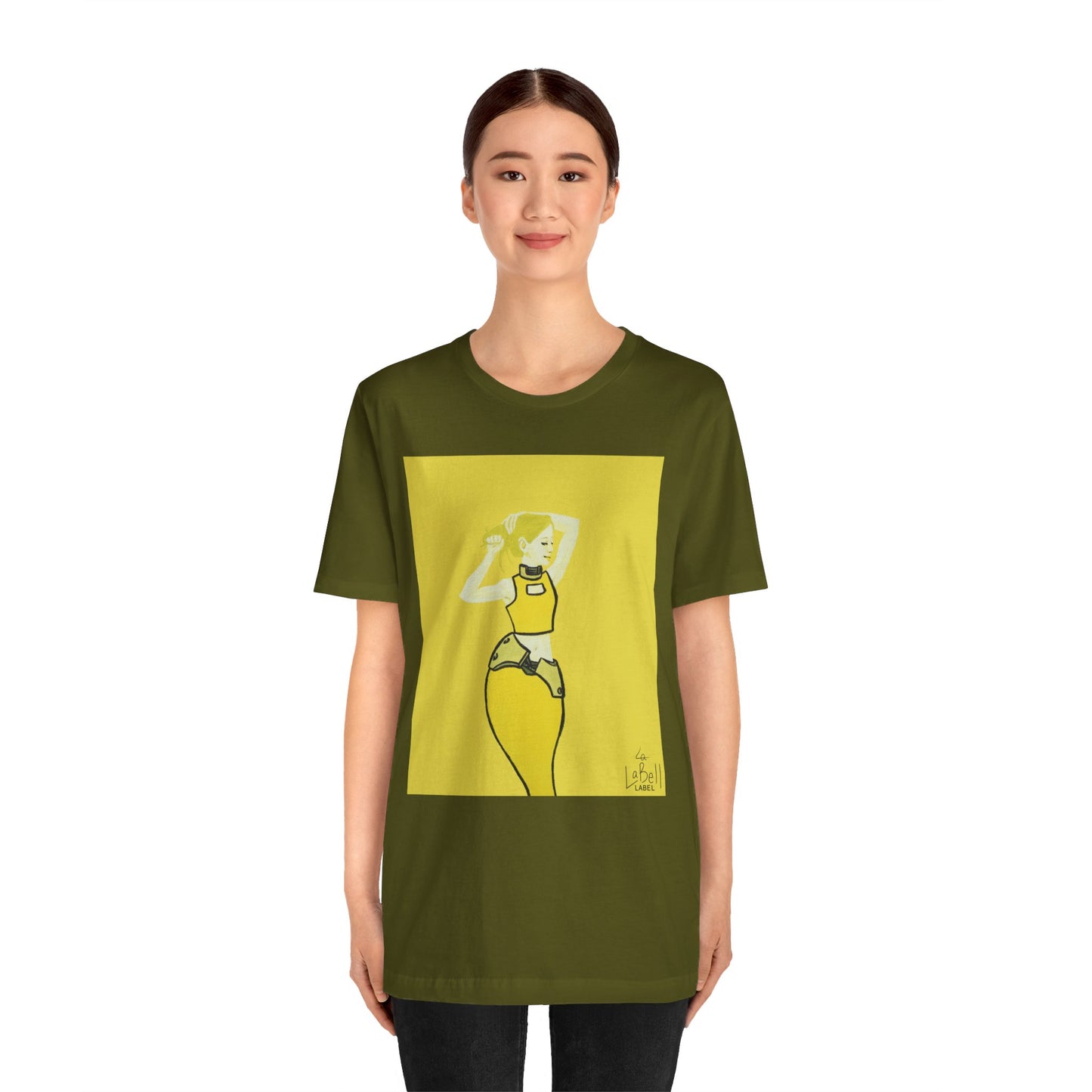 "The MODels" - C.P. Cadmium Yellow Female MODel - Unisex Jersey Short Sleeve Tee