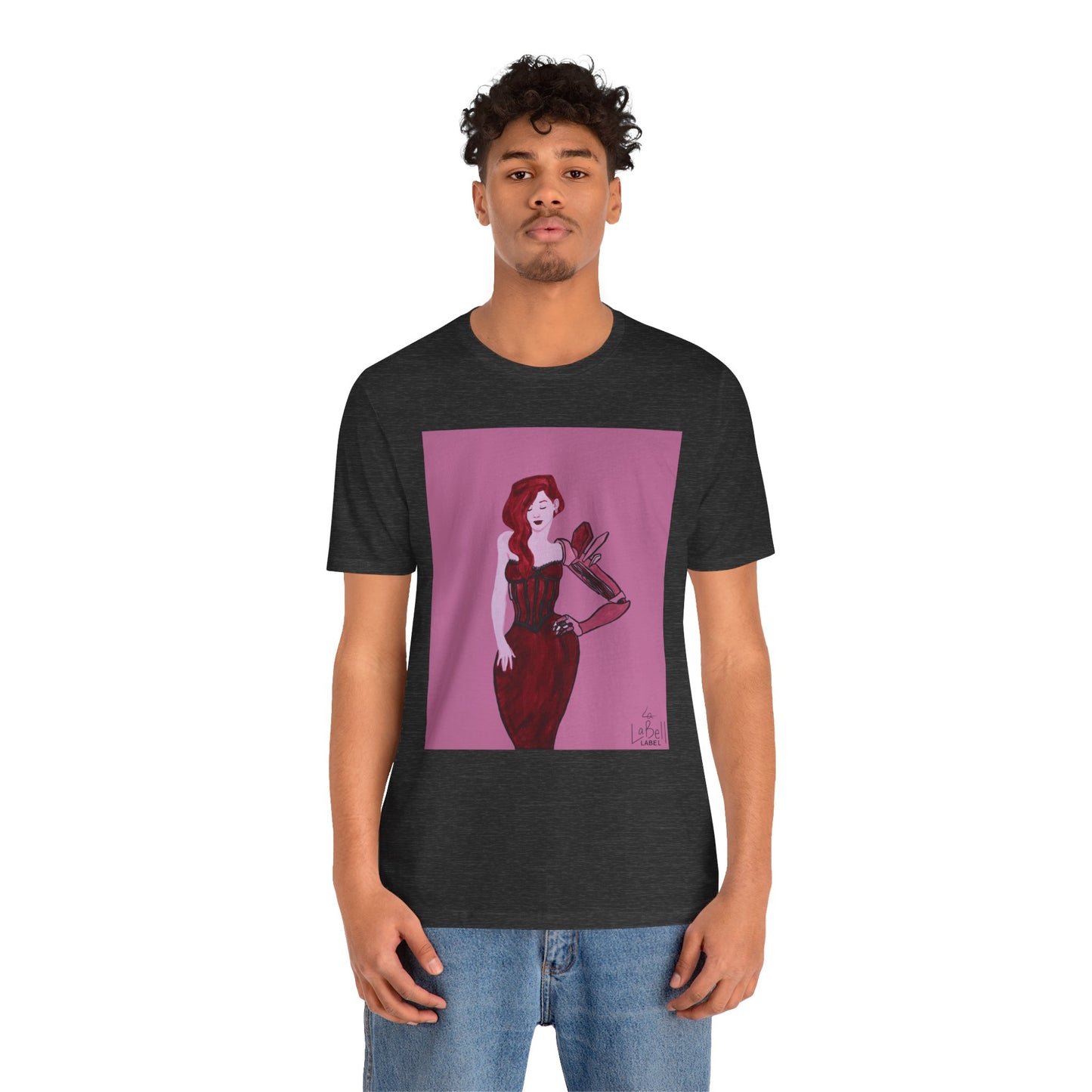 "The MODels" - Alizarin Crimson Female MODel - Unisex Jersey Short Sleeve Tee