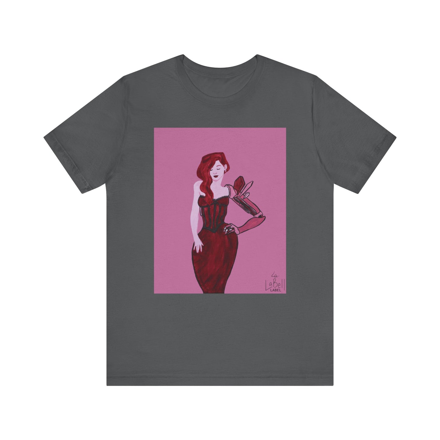 "The MODels" - Alizarin Crimson Female MODel - Unisex Jersey Short Sleeve Tee