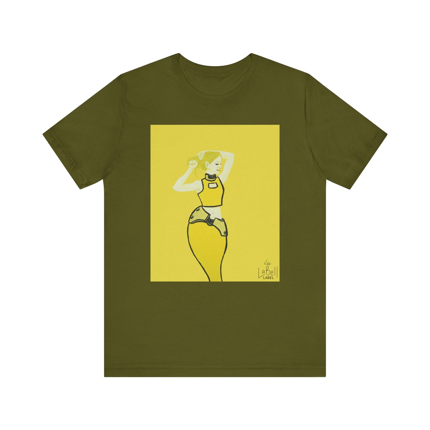 "The MODels" - C.P. Cadmium Yellow Female MODel - Unisex Jersey Short Sleeve Tee