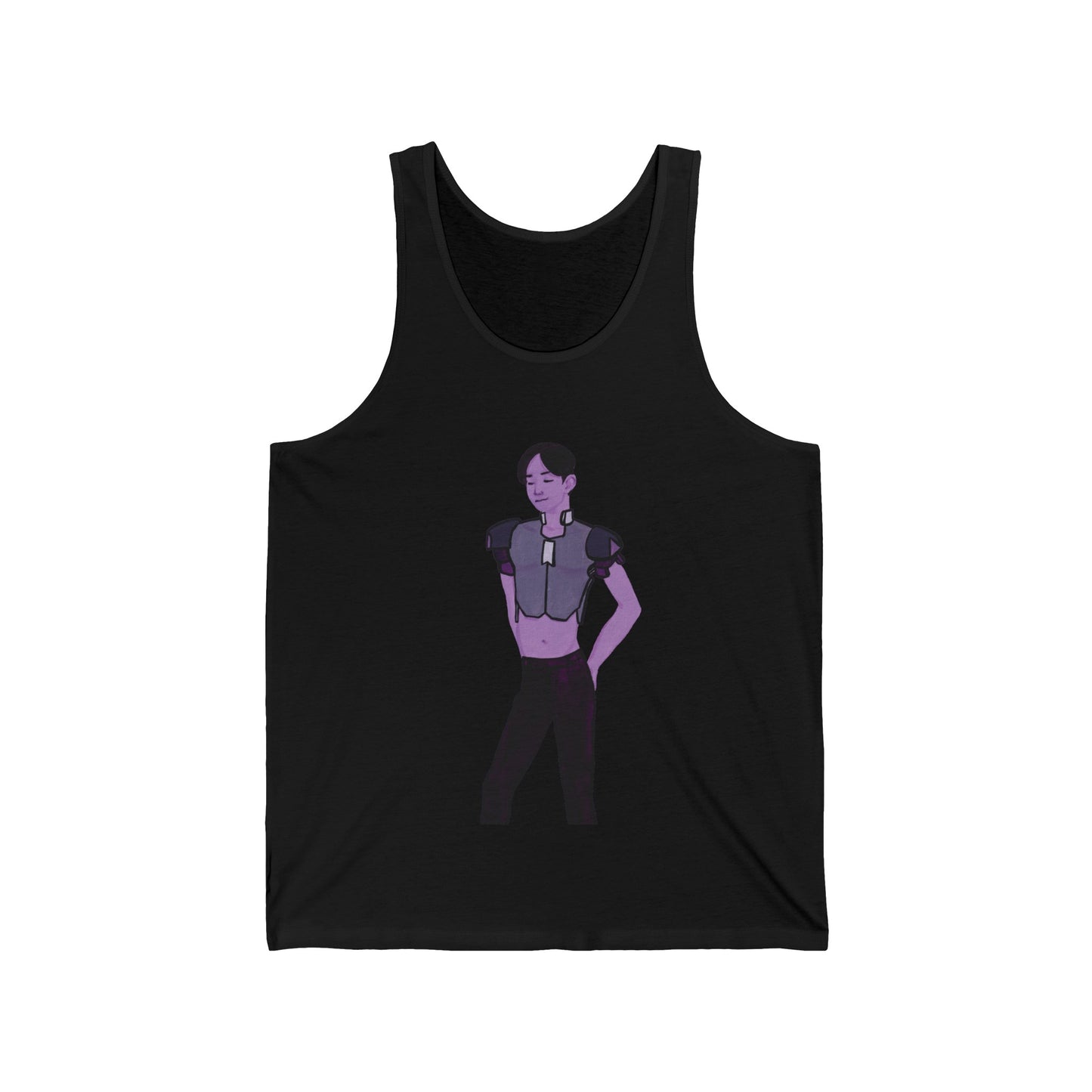 "The MODels" - Permanent Violet Dark Male MODel - Standalone Figure - Unisex Jersey Tank