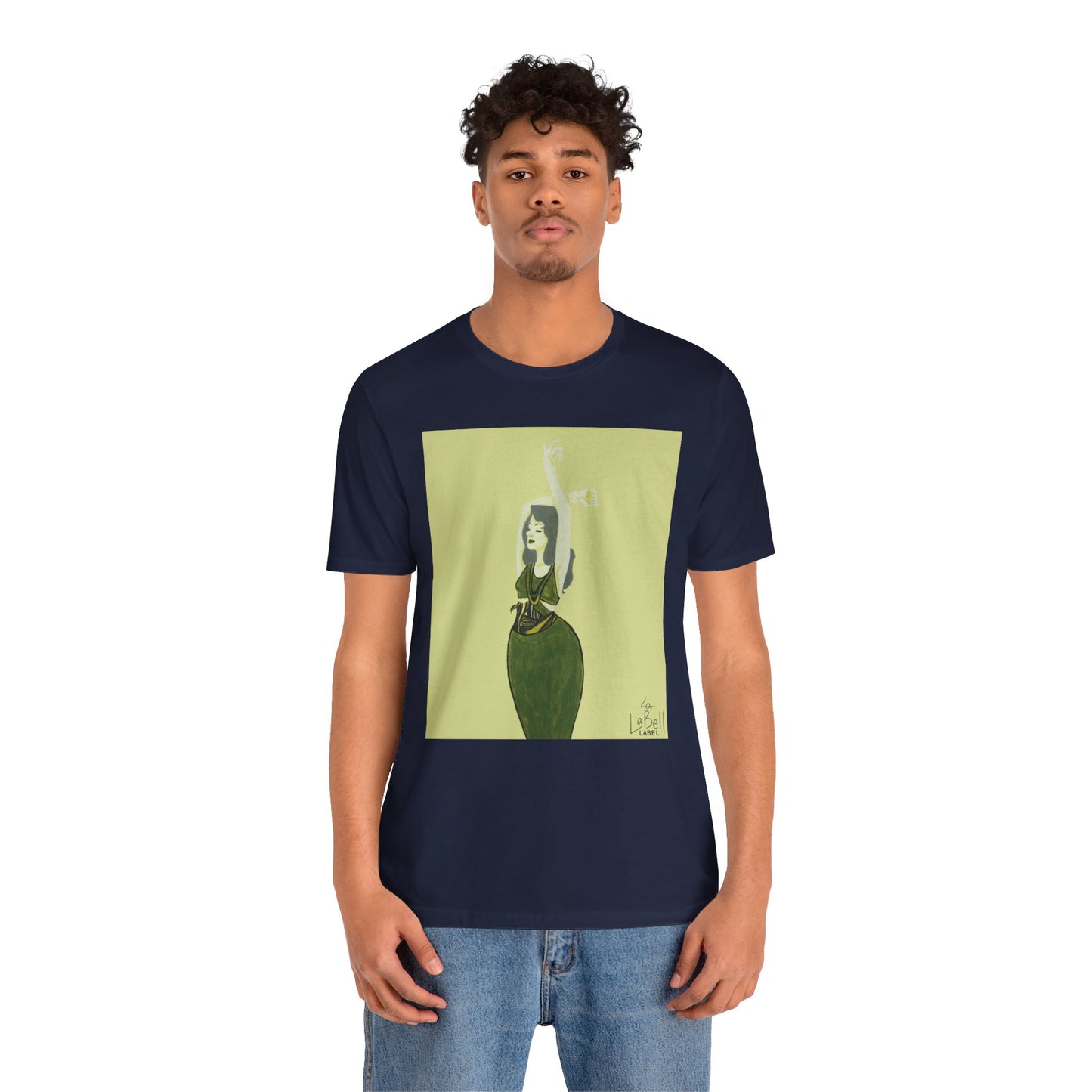 "The MODels" - Green Gold Female MODel - Unisex Jersey Short Sleeve Tee