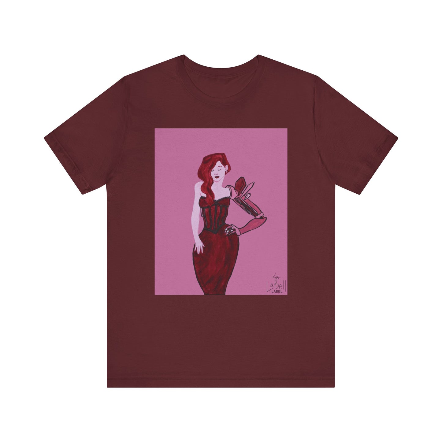 "The MODels" - Alizarin Crimson Female MODel - Unisex Jersey Short Sleeve Tee