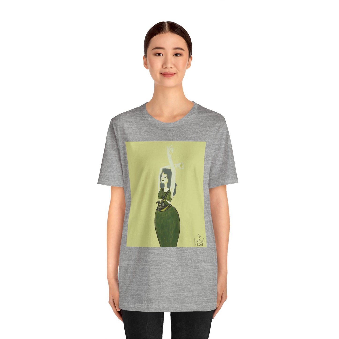 "The MODels" - Green Gold Female MODel - Unisex Jersey Short Sleeve Tee