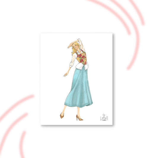 Dancing Queen - Dancing Fashion Illustration - Wall Art Poster